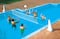Swim Central 20ft. Pool Jam Basketball & Volleyball Swimming Pool Water Sports Combo Game